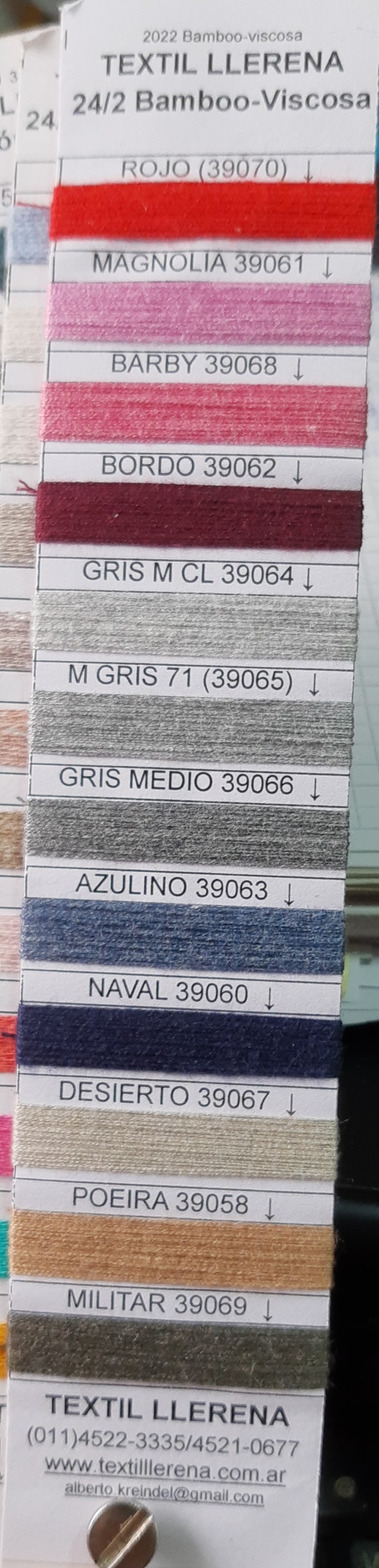 Hilado de bamboo viscosa 24/2